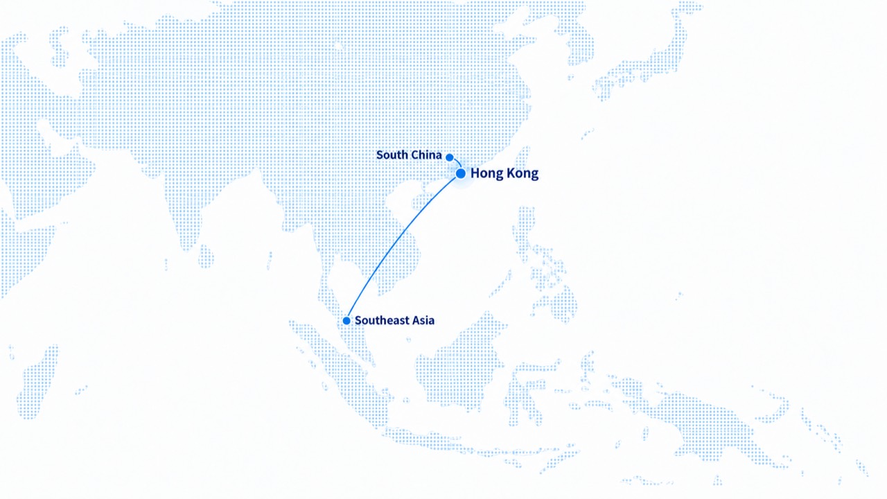 Hong Kong · South China · Southeast Asia